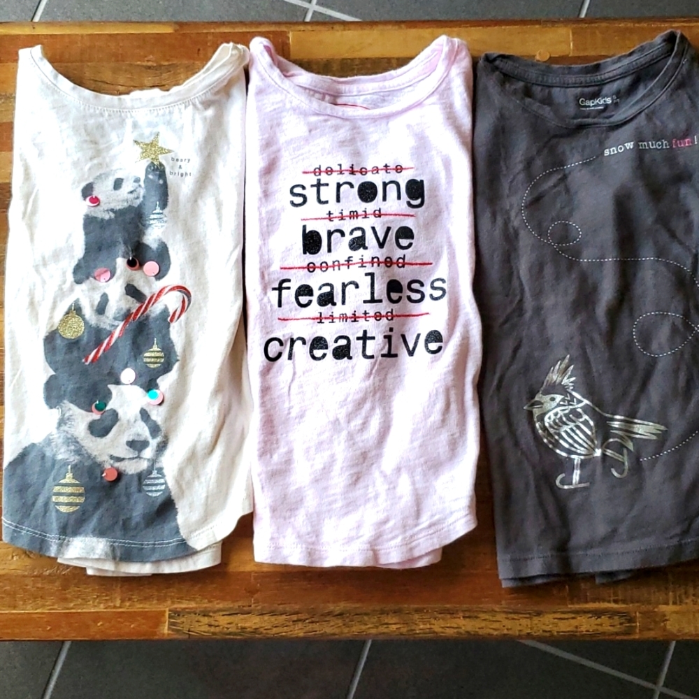Gap Kids Girls' Bundle (3) Long Sleeve Shirts. Size S (6/7).